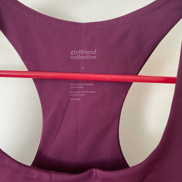 Girlfriend Collective Plum Paloma Racerback Sports Bra - Picture 2 of 2